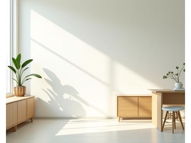 깔끔하게 정돈된 미니멀한 서재 공간